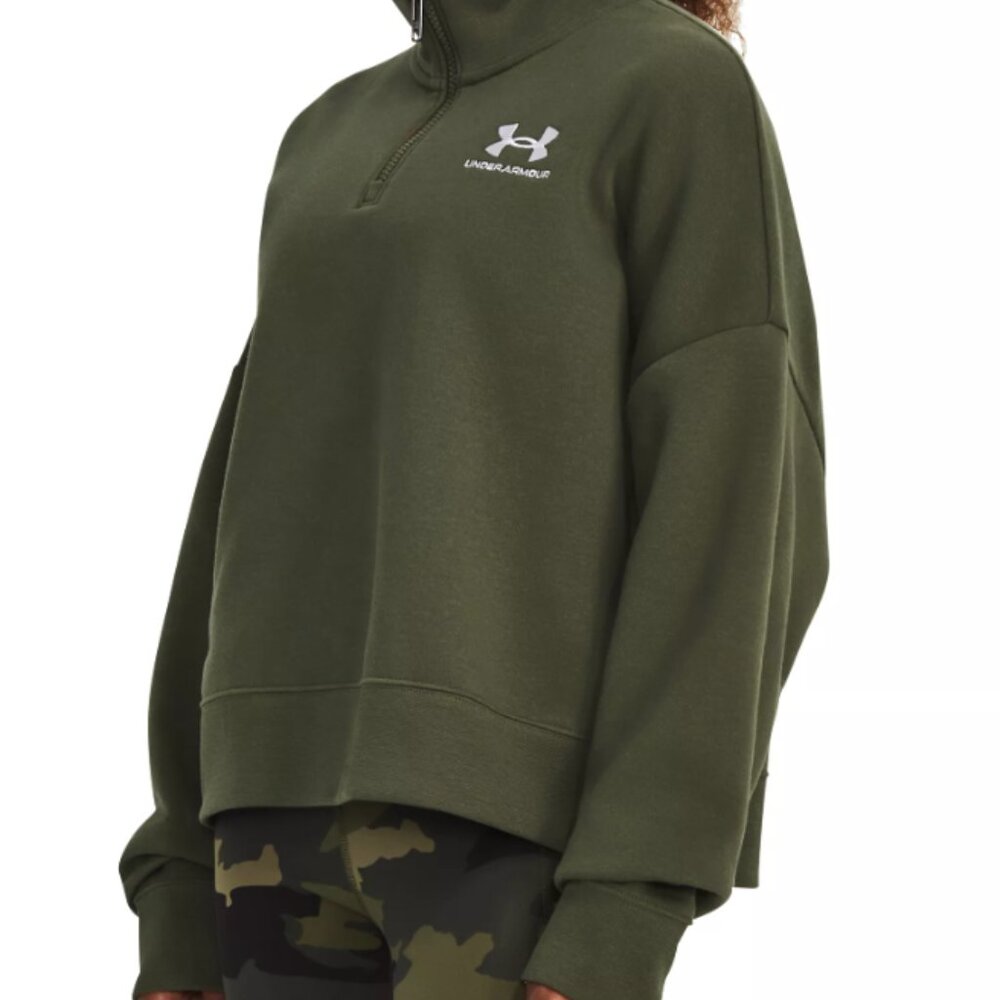 Under Armour Women's Icon Fleece 1/2 Zip Pullover - XS - Marine Green